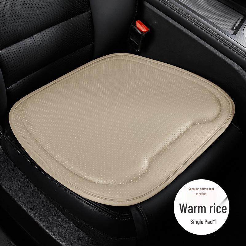 Napa Leather All-Season Perforated Car Seat Cushion for Driver's Seat