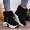 Winter Non-Slip Snow Boots Women Fashion Faux Fur Plush Platform Ankle Boots Woman Air Cushion Warm Cotton Padded Shoes