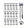 100pcs 15mm Canvas Snap Kit Marine Grade Snap Fastener Stainless Steel Snap Buttons for Boat Cover Sewing Leather Clothes Tent