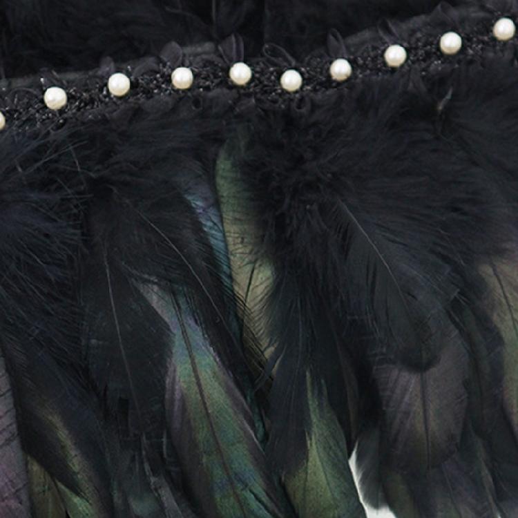 Breathable Mesh Feather Cloak Long Design Halloween Accessory Role Play Party For Fantasy Cosplay Costume Event