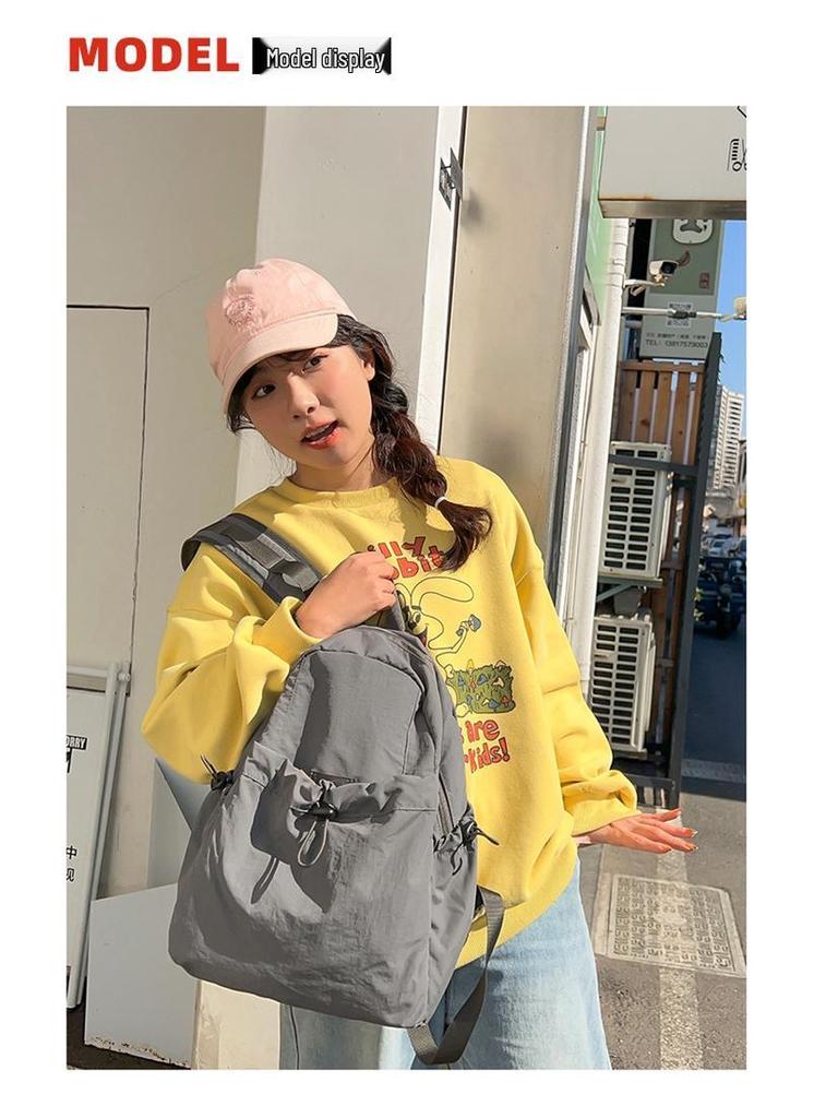 Японский рюкзак из плиссированного нейлона - Большой, Легкий, Повседневный, для Путешествий и Колледжа, Сумка для Ноутбука для Мужчин и Женщин