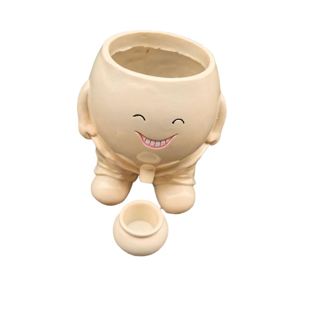 Horticultural Vase Cartoon Doll Creative Doll Resin Ornament Outdoor Succulent Flowerpot