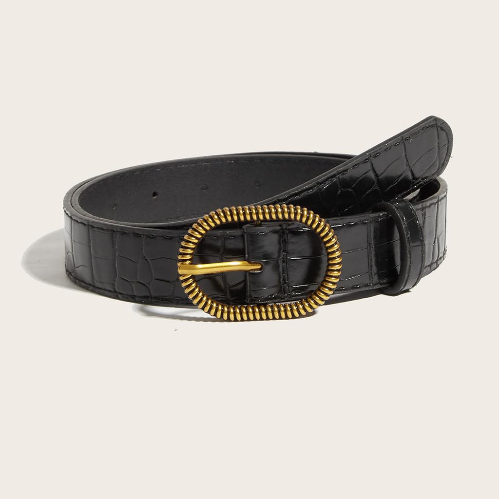 Ретро Y2k Женский кожаный ремень с дизайном компаса на резьбе для повседневной джинсовой одежды