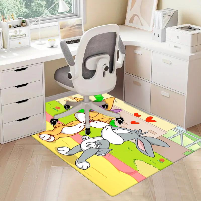 1pc Office Carpet Chair Mats Bugs Bunny and Lola Bunny Love Perfect for Office Chairs, Living Rooms, Or Bedrooms,Polyester Carpet.HDT152