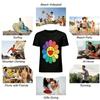 Classic Takashi Murakami Rainbow Sunflower Print Casual Tee Pure cotton T-shirt