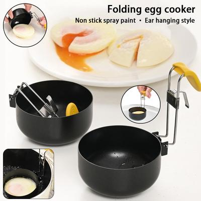 Складная ушная противоожоговая ложка для яиц, многоцелевая круглая пароварка для яиц из нержавеющей стали, бытовая форма для яиц всмятку