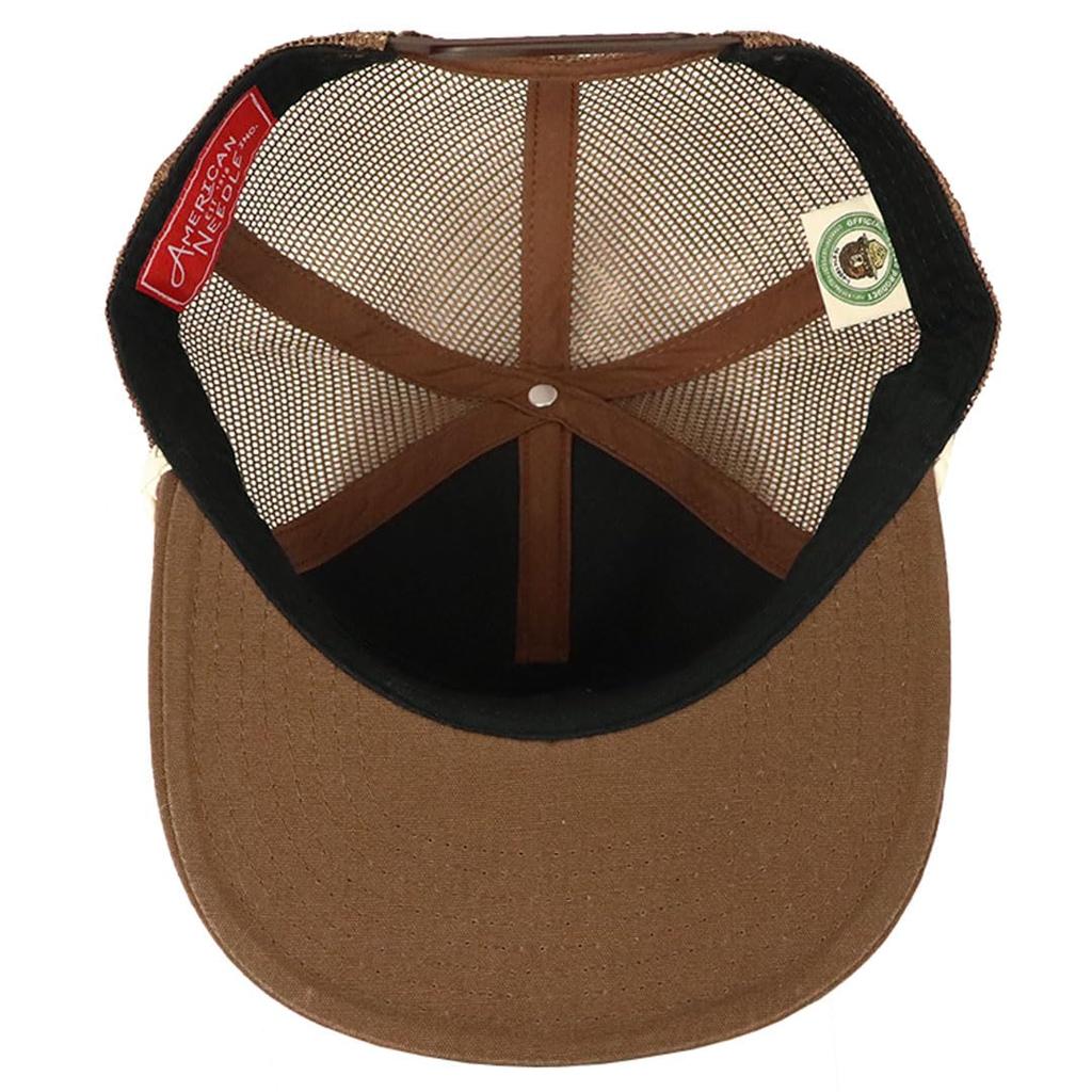 Сетчатая кепка Wyatt Logo Hat Cap Trucker Unisex Snapback Retro Patch Smokey Bear Brown [American Needle] Мужская женская