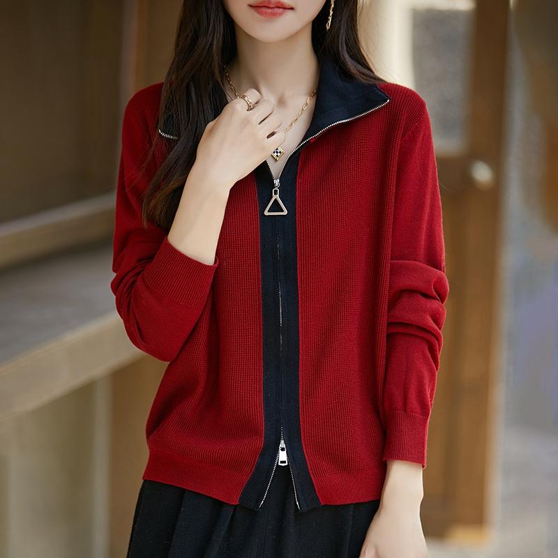 Женский кашемировый кардиган Qinghe Cashmere 50% Шерсть 50% Шелк Женский осенне-зимний кашемировый кардиган Мягкий и теплый