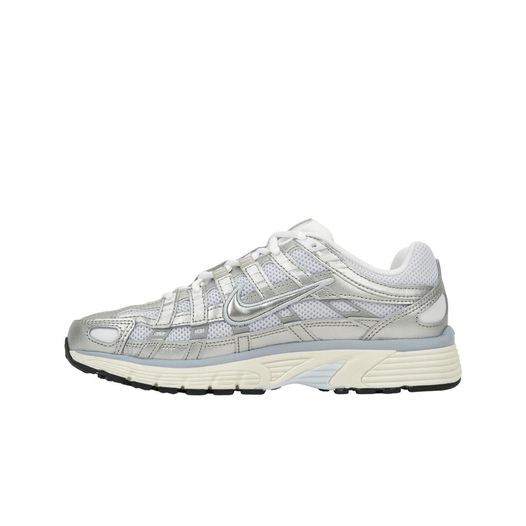 Nike P-6000 белые металлические серебристые женские кроссовки Blue-Tint Sail BV1021-106