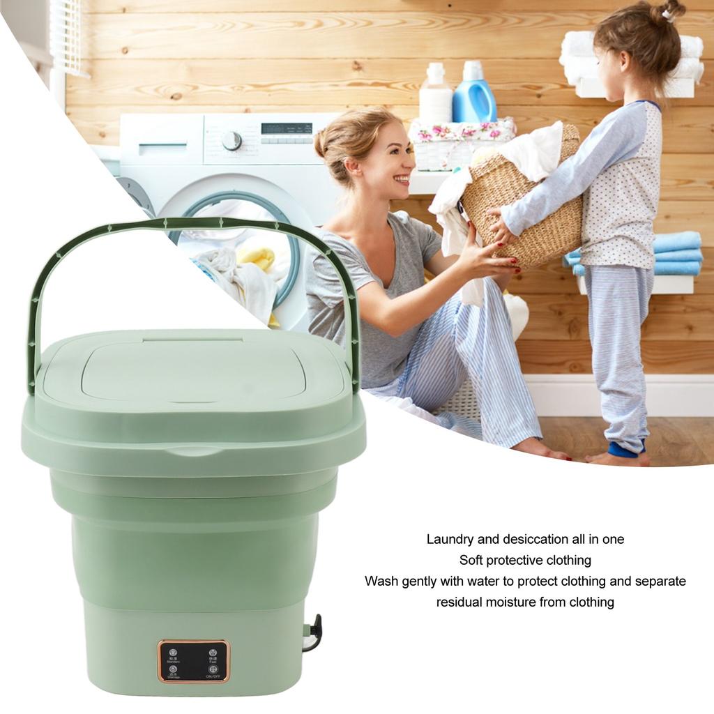 9L Portable Small Foldable Washing Machine with Spin Dryer For Socks Underwear Panties Washer Household Mini Washing Machine