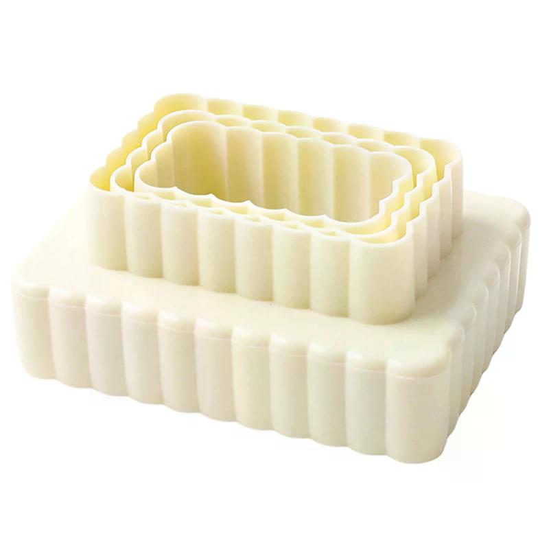3Pcs/Set Square Biscuit Molds DIY Fondant Cookie Mold Cake Decorating Tool Cookie Cutters Baking Supplies
