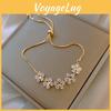 Flowershaped Jewelry Hand Chain With Electroplated Finish For Women Gift