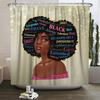 African American Woman Shower Curtain Sexy Black Girl Lady Inspirational Queen Abstract Boho Waterproof Bathroom Shower Curtain