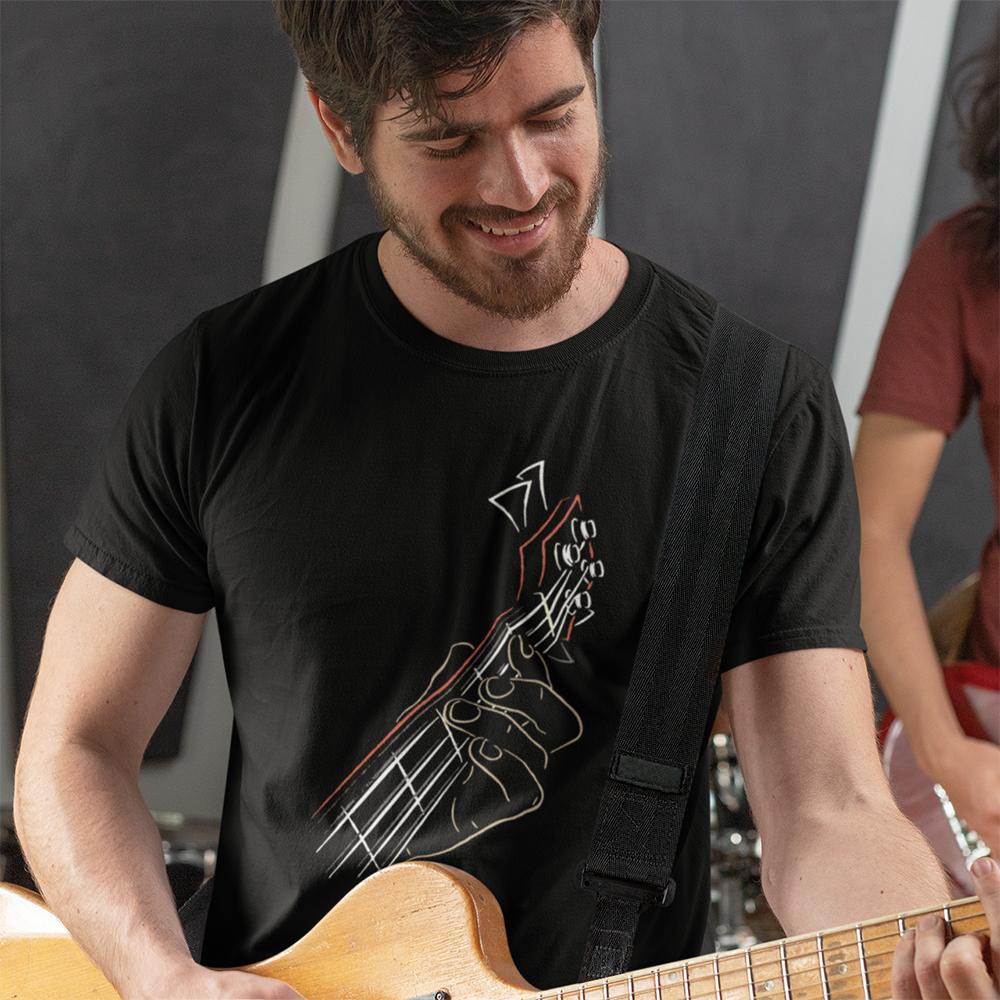 Humorous Active Bass Guitar Rock Music T-Shirts Men Crewneck 100% Cotton T Shirts Guitar Short