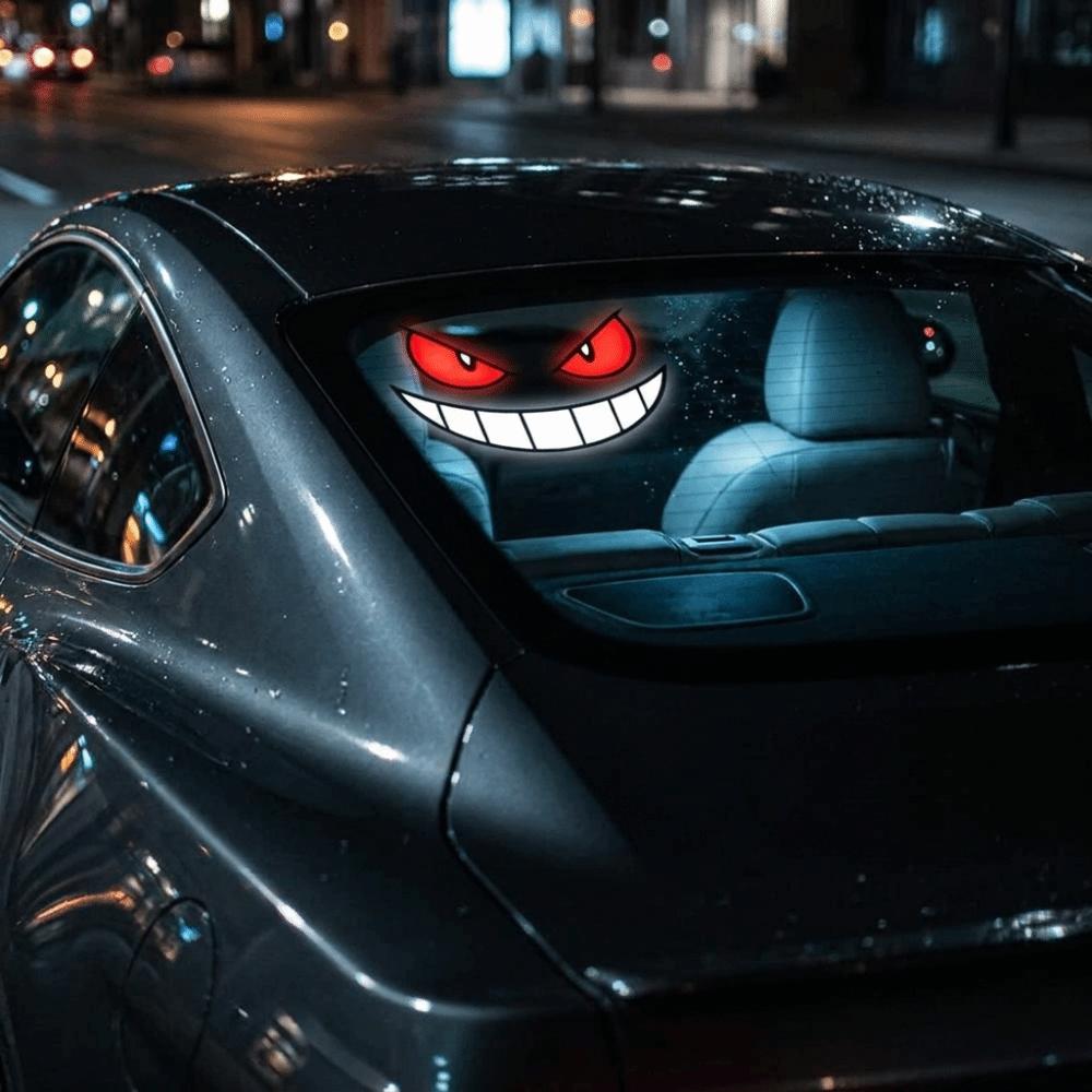 Solar Self-Charging Flashing Car Light Eye Shape Parking Warning Light SUV Window