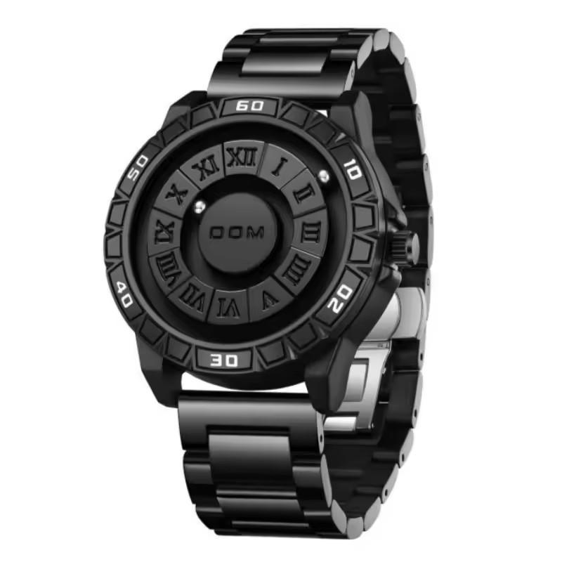 DOM 1726 Creative Design Quartz Men's Watch Magnetic Ball Concept Fashionable Cool Trendy Minimalist Waterproof Quartz Watch