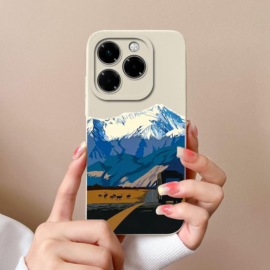 Для Infinix Zero 40 Hot 50i 50 Pro Plus Smart 9 Note 40X 4G 5G чехол черный белый цветовая схема узор жидкий тонкий силиконовый защитный чехол для Infinix