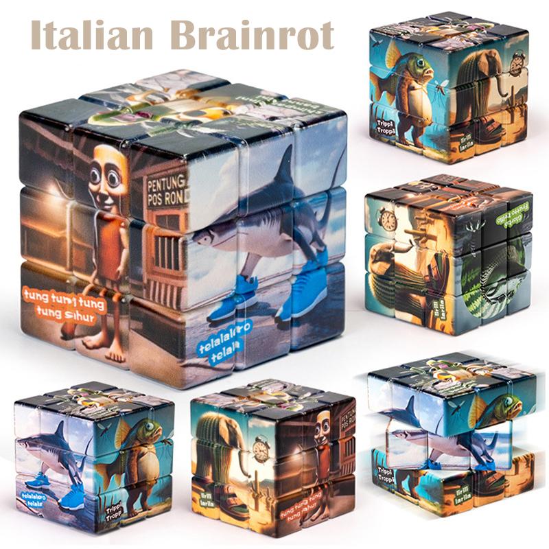 New Italian Brainrot Themed Tung Tung Tung Sahur Tralalero Tralala Magic Cube