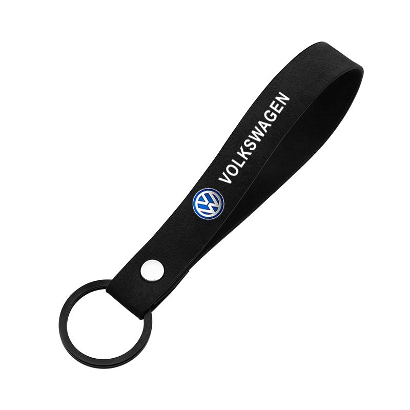 Для VOLKSWAGEN VW Автомобильный замшевый ремешок для ключей Брелок Металлическая крышка вентиляционного клапана шины колеса автомобиля Для Volkswagen GOLF Polo Tiguan VW G