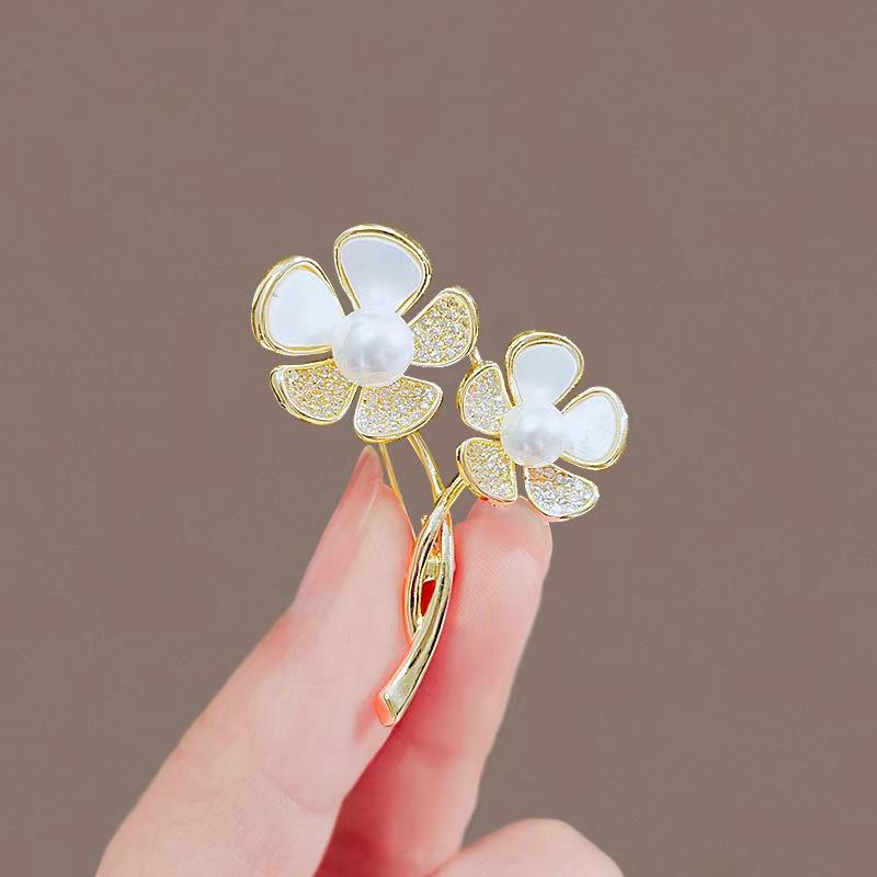 High-End Brooches, Women'S Sense Of Luxury, Niche, High-End Pins, Elegant Temperament, Fixed Clothes, Suits, Pearl Jewelry