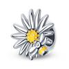 925 Silver Sunflower Butterfly Flower Heart Charm for 3mm DIY Bracelet, Beautifully Beaded DIY Fashion Maker Gifts