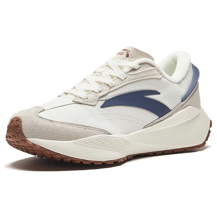 Anta Iced Sugar Casual Versatile Fleece Wear-Resistant Low-Top Lifestyle Shoes Men Sneakers Ivory-White 912328856-6