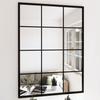 VidaXL Wall Mirrors 2 Pcs Black 80x60 Cm Metal 3189032