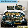 3pcs Custom Name Jaguars Team Spirit Bedding Set Includes 1 Duvet Cover & 2 Pillowcases for All Seasons Dormitory Home Decor Christmas gifts