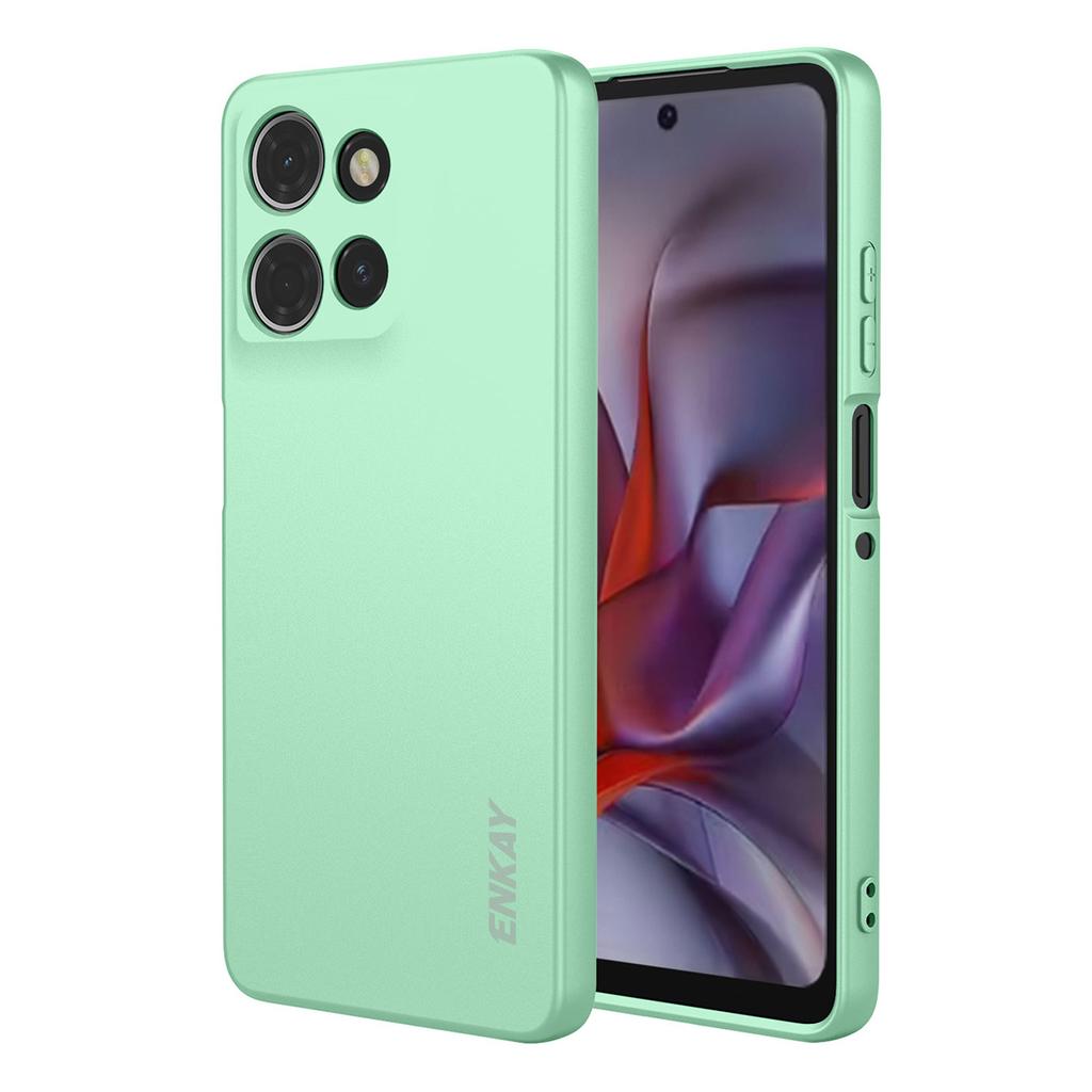 Для Motorola Moto G Power (2025) Силиконовый чехол ENKAY HAT PRINCE с прямыми краями, задняя крышка для мобильного телефона