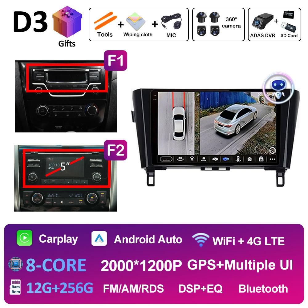 10,1-дюймовый Android 14 автомобильный видео для Nissan Qashqai J11 X-Trail 3 T32 2013 2014 2015 2016 2017 Радиоплеер DSP стерео автоинструменты