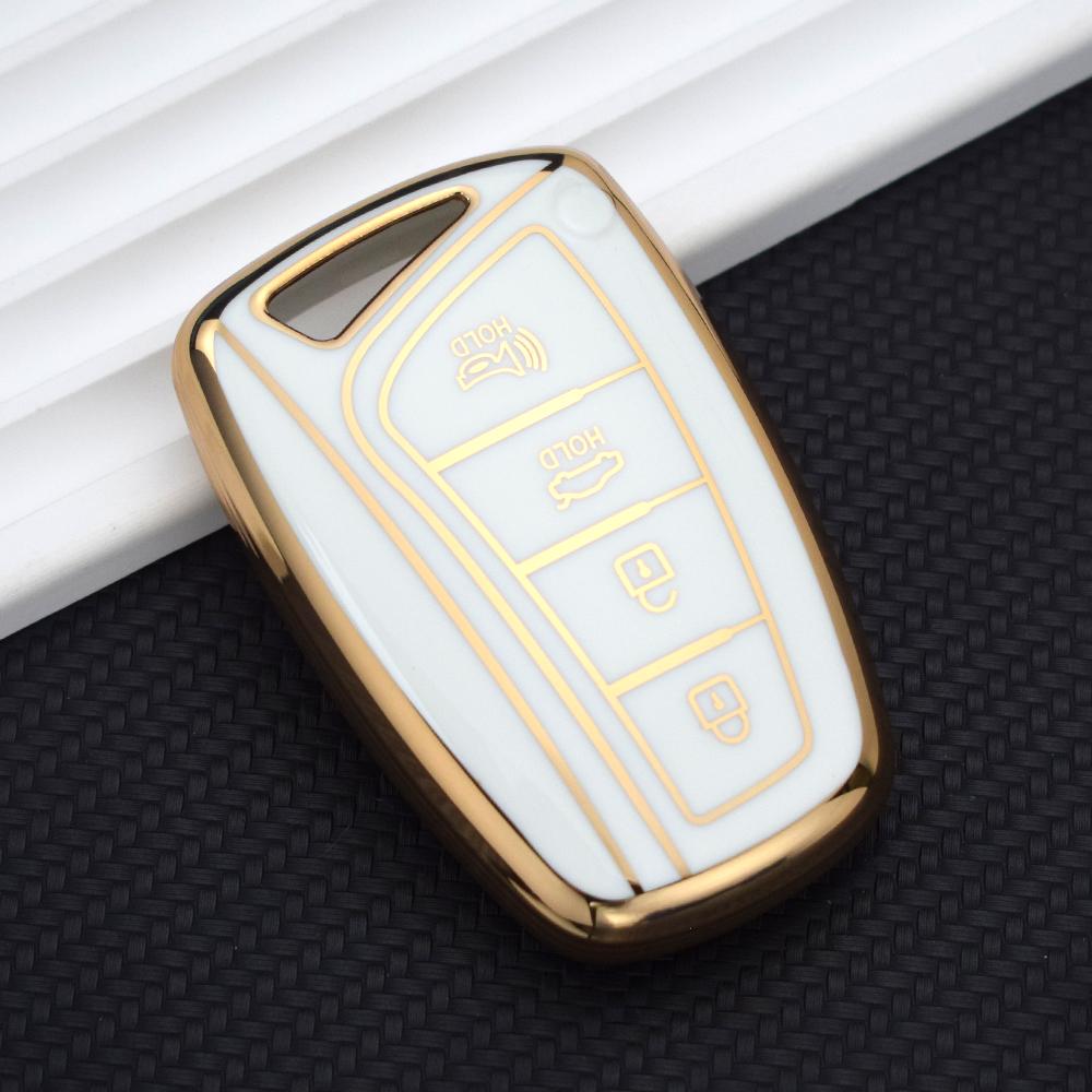 TPU Car Key Case Cover for Hyundai Grand Santa Fe 3 DM Ix45 Ix35 Genesis DH Grandeur Azera HG Equus 2013 - 2016 Accessories