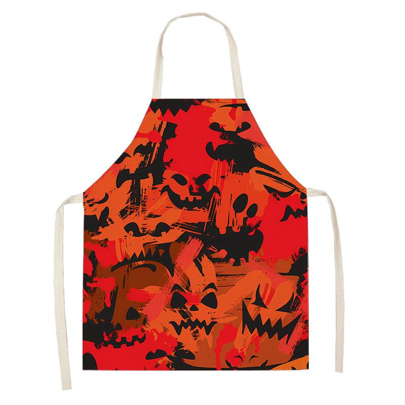 Nosleeve Skeleton Demon Apron Modern Linen Kitchen Cover For Men Women Children
