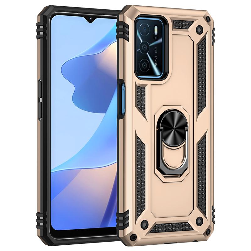 For Oppo A16 6.52" Case Luxury Armor Magentic Metal Ring Phone Case for Oppo A16s A 16 S OppoA16 CPH2269 Stand Holder Back Cover