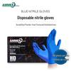 Airmas Durable Deep Blue Disposable Nitrile Gloves - Powder-Free, Thickened, Easy-Solvent, Acid-Alkali Resistant for Laboratory Use