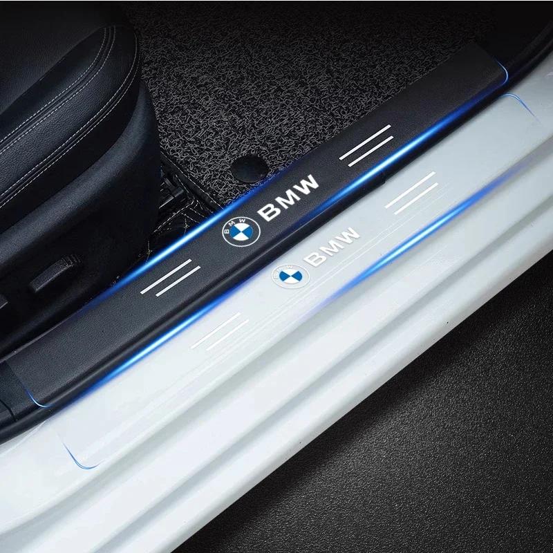 4x Прозрачная наклейка на порог автомобиля Для BMW M M1 M2 M3 M4 M5 M6 G01 F20 G30 F30 F31 E36 E87 E60 E91 X1 X3 X5 Аксессуары