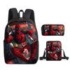 Student Deadpool 3pcs School Bag Backpack Lunch Bags Pencil Case Kids Gifts