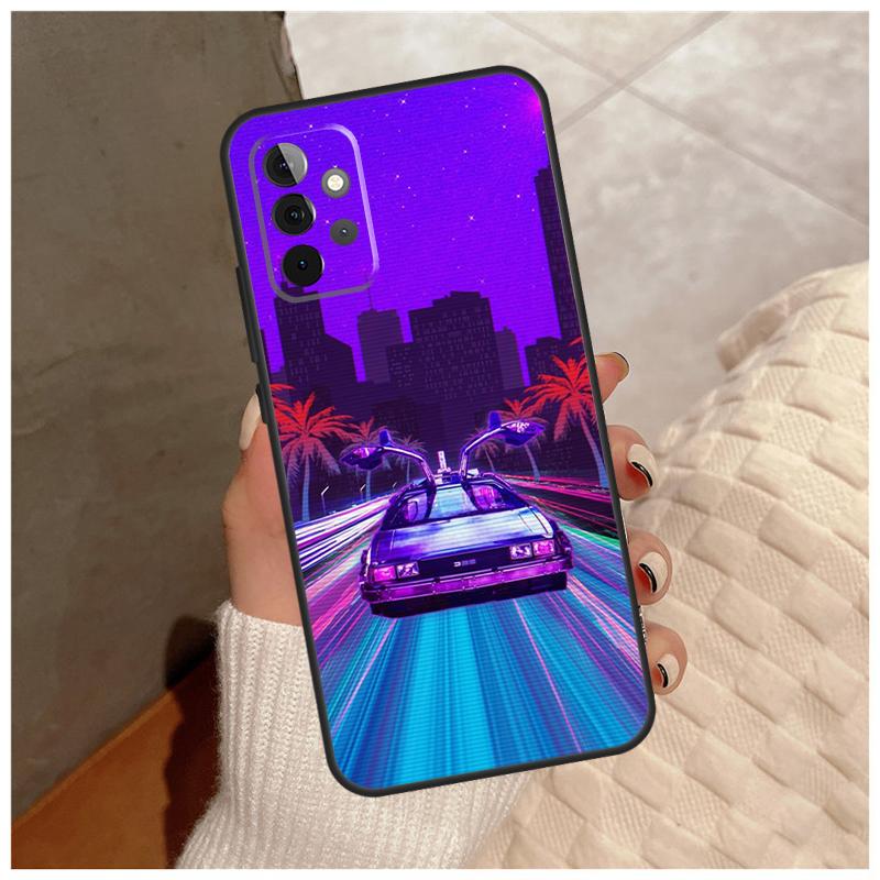 Синтвейв 80-х Ретро Автомобиль Для Samsung Galaxy A13 A33 A53 A34 A54 A14 A15 A16 A26 A36 A56 A12 A32 A52 A06 A35 A55 Чехол