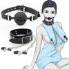 Ifukens Gag Collar with Nipple Clips Human SM Goods Restraint Set Restraints Nipple Attack Adult Goods Beginner Ball Gag Mouthpiece Gag Nipple Ring