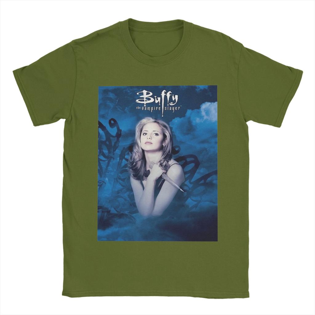 Buffy the Vampires Slayer T Shirt Men's  Pure Cotton Leisure T-Shirts O Neck TV Series Tee Shirt Short Sleeve Clothes 6XL