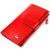 Beautiful Women's Wallet Made of Genuine Textured Leather CANPELLINI Wallet 21646 Red