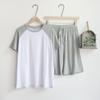 Летние мужские пижамы из модала, тонкий раздел, свободные, с коротким рукавом, шорты, можно носить на улице, спортивный, домашний костюм, мужская одежда для сна