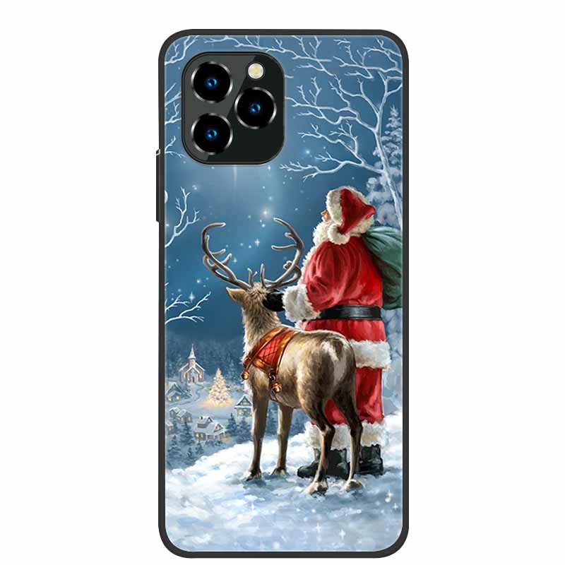 Phone Case For Oukitel C21 Pro Christmas Silicone TPU Soft Cover For Oukitel C21 Pro Coque Protector Bumper OukitelC21 Elk Funda