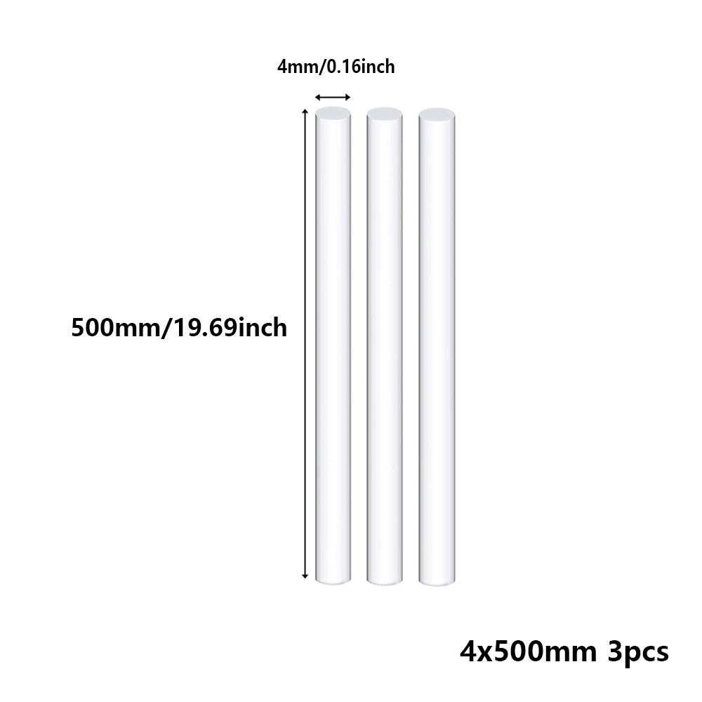 1-5pcs Clear Acrylic Round Rods, Transparents Acrylic Bars for DIY Building Models, Crafting & Material Projects