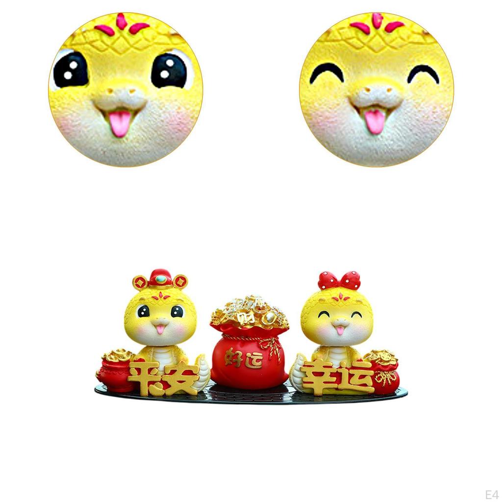 3 шт. набор статуй змеи в виде денежного мешка украшения для приборной панели автомобиля украшения для рабочего стола