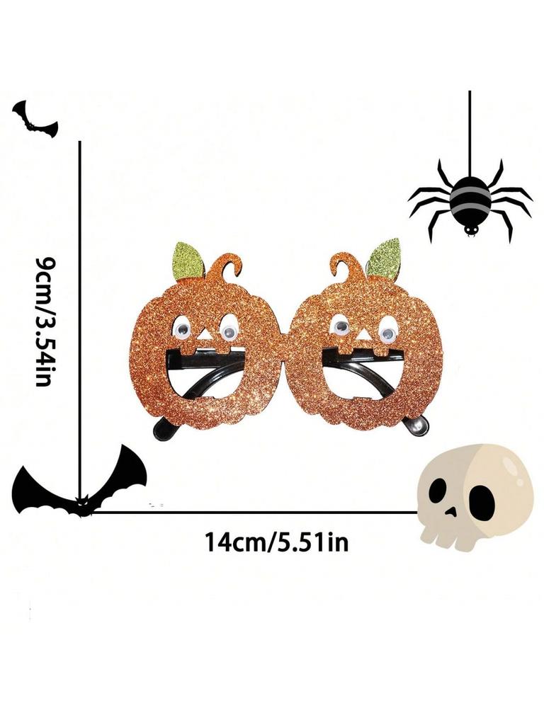 Хэллоуинские очки Уникальные праздничные очки Очки-тыква Смешная оправа для взрослых Реквизит для фотосъемки Фестиваль призраков