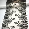 1m X 20cm Embroideried Mesh Lace, Floral Embroidery Tulle Lace Fabric for Lingerie, Bra, Underwear, Dress, Doll, Home Decro and DIY Sewing