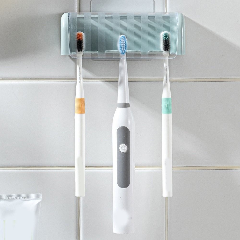 Self-adhesive Toothbrush Storage Rack Wall Mounted Electric Toothbrush Holder  Storage Rack
