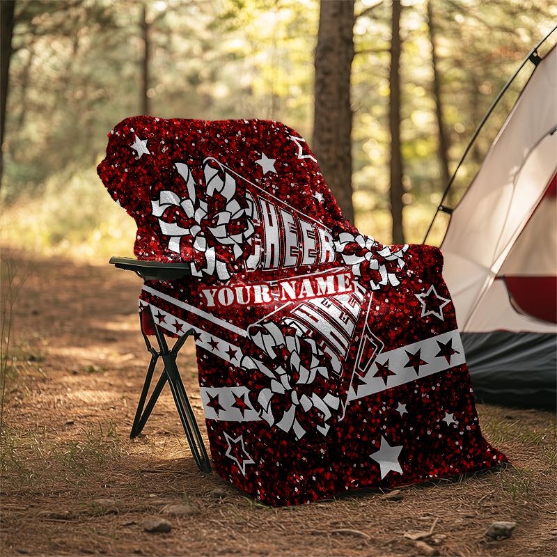 1PC Custom Name Christmas Glitter outdooor Flannel blankets Patterns Throw Blanket All-Season Soft Gift for Couch, Bed, Camping gifts