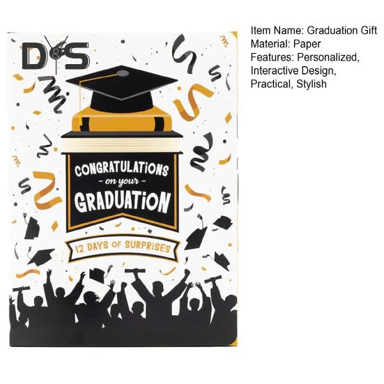 Подарочные коробки на выпускной своими руками 12 пустых кубиков Персонализированные подарки для семьи, друзей Гофрированная картонная коробка для различных угощений, закусок, ювелирных изделий