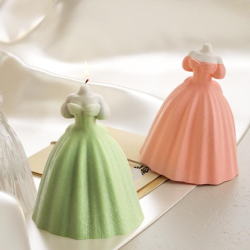 Exquisite Wedding Dress Craft Mold  Crystal Drop Glue Ornaments Moulds Silicone Candle Molds Silicone Craft Molds